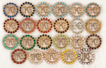 GROUP OF 23 DIFFERENT "IKE" JEWELRY BROOCHES.