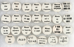 "NIXON'S THE ONE!" 27 DIFFERENT BLACK AND WHITE FOREIGN LANGUAGE BUTTONS.