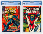 "MARVEL SUPER-HEROES" #13 & "CAPTAIN MARVEL" #29 CBCS PAIR (FIRST CAROL DANVERS).