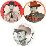 WYATT EARP, SUGARFOOT, ROY ROGERS TV COWBOY AUSTRALIAN BUTTONS.