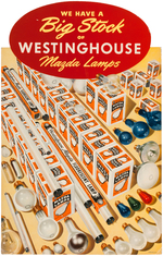 "WESTINGHOUSE MAZDA LAMPS" ADVERTISING STANDEE.