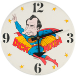 "DICK NIXON" AND "DICKEY MOUSE" SATIRICAL WALL CLOCKS.