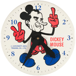 "DICK NIXON" AND "DICKEY MOUSE" SATIRICAL WALL CLOCKS.