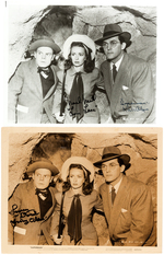 "SUPERMAN" 1948 SERIAL KIRK ALYN, NOEL NEILL & TOMMY BOND SIGNED PHOTO LOT.