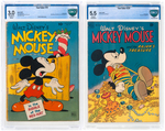 MICKEY MOUSE "FOUR COLOR" #79 & #231 CBCS PAIR.