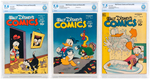 "WALT DISNEY COMICS AND STORIES" CBCS TRIO.