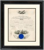 ULYSSES S. GRANT NAVAL APPOINTMENT SIGNED DOCUMENT.
