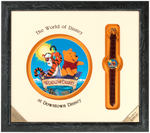 "THE WORLD OF DISNEY AT DOWNTOWN DISNEY" WINNIE THE POOH & TIGGER WATCH FRAMED DISPLAY.