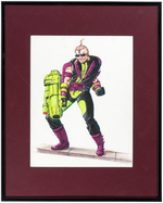 GI JOE GRISTLE FRAMED FINAL PRESENTATION ART AND CONCEPT PENCIL RENDERINGS.