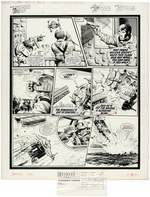 GI JOE STYLE BATTLE ACTION FORCE MARCH 29, 1984 ISSUE ORIGINAL COMIC PAGE ART FEATURING ROBOSKULL.