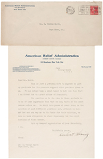 HERBERT HOOVER SIGNED LETTER WITH 1920 CAMPAIGN CONTENT.