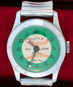 "ALL STAR WRISTWATCH" WITH MICKEY MANTLE, ROGER MARIS & WILLIE MAYS BOXED WATCH.