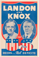 "LANDON AND KNOX" JUGATE POSTER SIGNED BY LANDON.