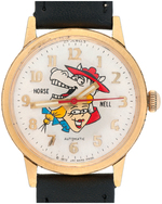 JAY WARD "HORSE & NELL" WATCH WITH 25 JEWELS AUTOMATIC.