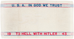 WORLD WAR II ANTI-HITLER PENNANT/FABRIC TRIO.