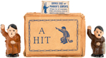 WORLD WAR II "A HIT" ANTI-HITLER BOXED FIREWORKS NOVELTY.