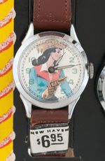 "NEW HAVEN ANIMATED CHARACTER WATCHES" STORE DISPLAY WITH DICK TRACY & GENE AUTRY.