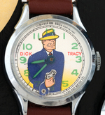 "NEW HAVEN ANIMATED CHARACTER WATCHES" STORE DISPLAY WITH DICK TRACY & GENE AUTRY.