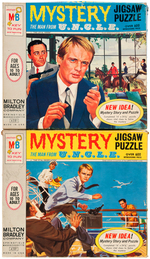 "THE MAN FROM U.N.C.L.E." BOXED "MYSTERY JIGSAW PUZZLE" LOT.