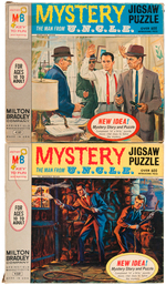 "THE MAN FROM U.N.C.L.E." BOXED "MYSTERY JIGSAW PUZZLE" LOT.