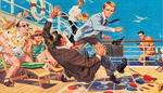 "THE MAN FROM U.N.C.L.E." BOXED "MYSTERY JIGSAW PUZZLE" LOT.