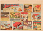 "SUPERMAN" 1939 NEWSPAPER STRIP DEBUT TEASER.