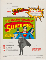 "THE WORLD'S GREATEST SUPERHEROES" SUPERMAN DAILY STRIP ORIGINAL ART & PROMOTIONAL KIT.