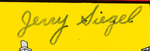 SUPERMAN CO-CREATOR JERRY SIEGEL SIGNED CARD.