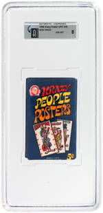 "CRAZY CARDS" & "KRAZY PEOPLE POSTERS" GAI GRADED WAX PACKS.