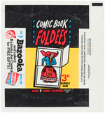 "COMIC BOOK FOLDEES" TOPPS GUM CARD NEAR SET/WAX PACK/WRAPPER FEATURING DC CHARACTERS.