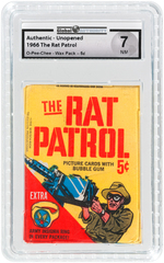 "THE RAT PATROL" TOPPS GUM CARD SET & GAI GRADED WAX PACK.