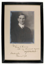 PRESIDENTIAL HOPEFUL WM. McADOO PHOTO WITH AUTOGRAPH
