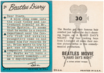 "BEATLES DIARY/A HARD DAY'S NIGHT" TOPPS GUM CARD SETS.