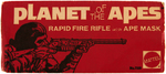 "PLANET OF THE APES - RAPID FIRE RIFLE WITH APE MASK" BOXED GUN SET.