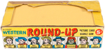 WESTERN "ROUND-UP" TOPPS GUM CARD DISPLAY BOX & UNOPENED WAX PACK.