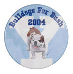 YALE "BULLDOGS FOR BUSH 2004" BUTTON BY BRIAN CAMPBELL
