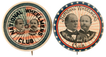 PAIR OF McKINLEY HOBART WHEELMEN'S CLUB JUGATE BUTTONS.