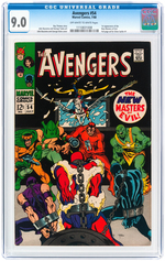 "AVENGERS" #54 JULY 1968 CGC 9.0 VF/NM (FIRST NEW MASTERS OF EVIL).