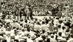“BAER-UZCUDUN FIGHT/RENO, NEVADA” 1931 GIANT PANORAMIC PHOTO FRAMED.