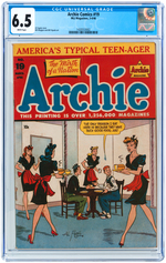 "ARCHIE COMICS" #19 MARCH-APRIL 1946 CGC 6.5 FINE+.