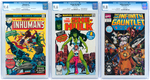 "INHUMANS/SAVAGE SHE-HULK/INFINITY GAUNTLET" #1 CGC TRIO.