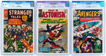 "TALES TO ASTONISH/AVENGERS/STRANGE TALES" CGC TRIO.