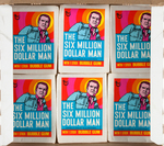 "THE SIX MILLION DOLLAR MAN" TOPPS GUM CARD TEST ISSUE BOX & WRAPPERS.