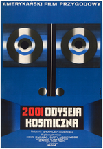 "2001: A SPACE ODYSSEY" LINEN-MOUNTED POLISH MOVIE POSTER.