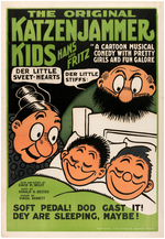 "THE ORIGINAL KATZENJAMMER KIDS HANS AND FRITZ" LINEN-MOUNTED THEATRICAL POSTER.