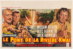 "THE BRIDGE ON THE RIVER KWAI" LINEN-MOUNTED BELGIAN MOVIE POSTER.