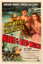 JOHN WAYNE "WAKE OF THE RED WITCH" LINEN-MOUNTED MOVIE POSTER.