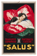 "SALUS" PILLOWS ITALIAN ADVERTISING SIGN.