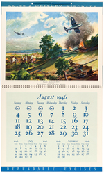 POST-WAR WORLD WAR II AIRCRAFT COMPANY CALENDAR PAIR.