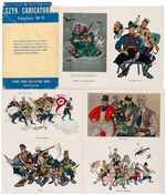 WORLD WAR II ANTI-AXIS SZYK "ESKY-CARD" POSTCARD SET & "STRUWWELHITLER" PARODY BOOK.